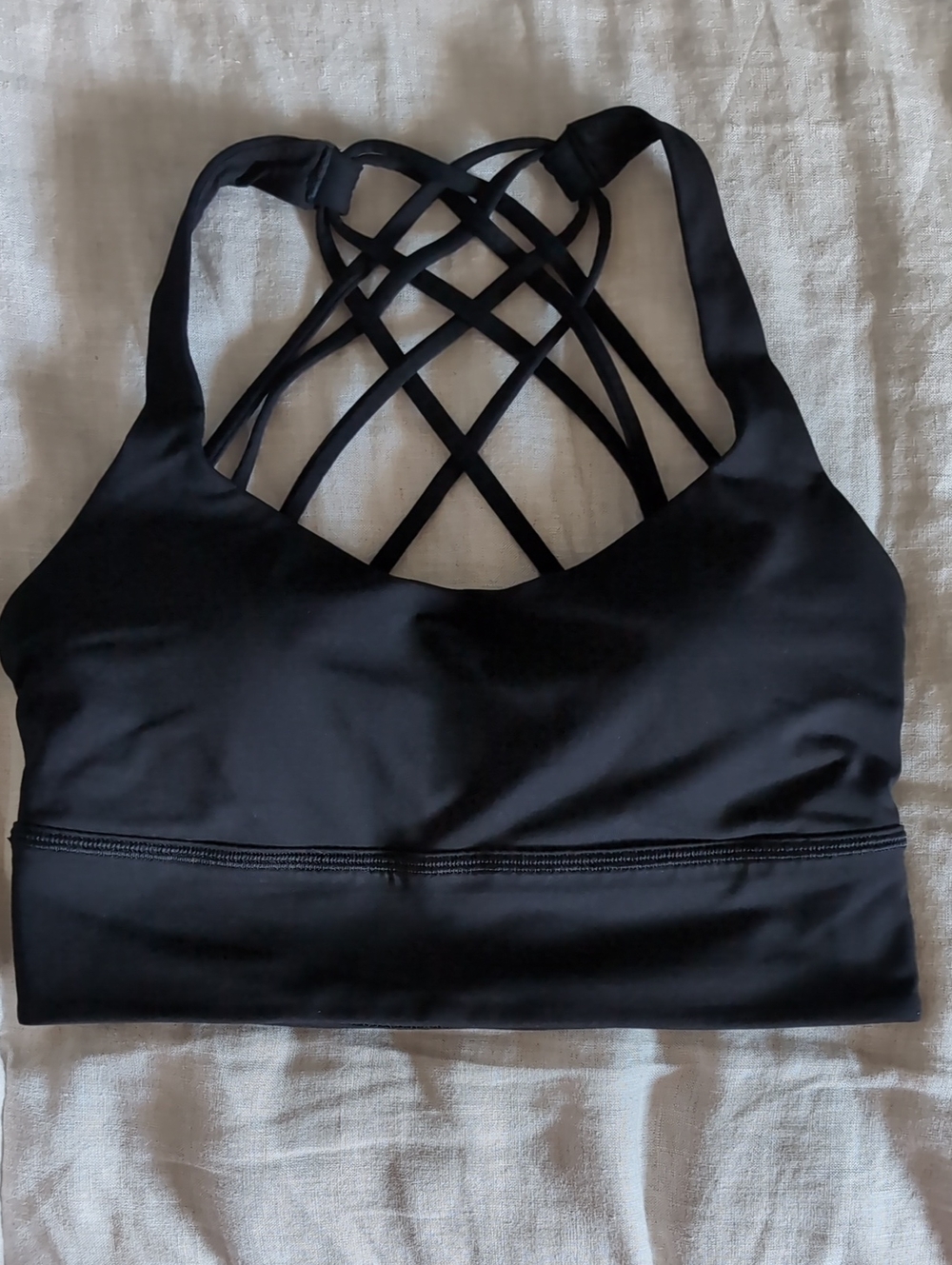 lululemon athletica Black Crisscross Strappy Sports Bra